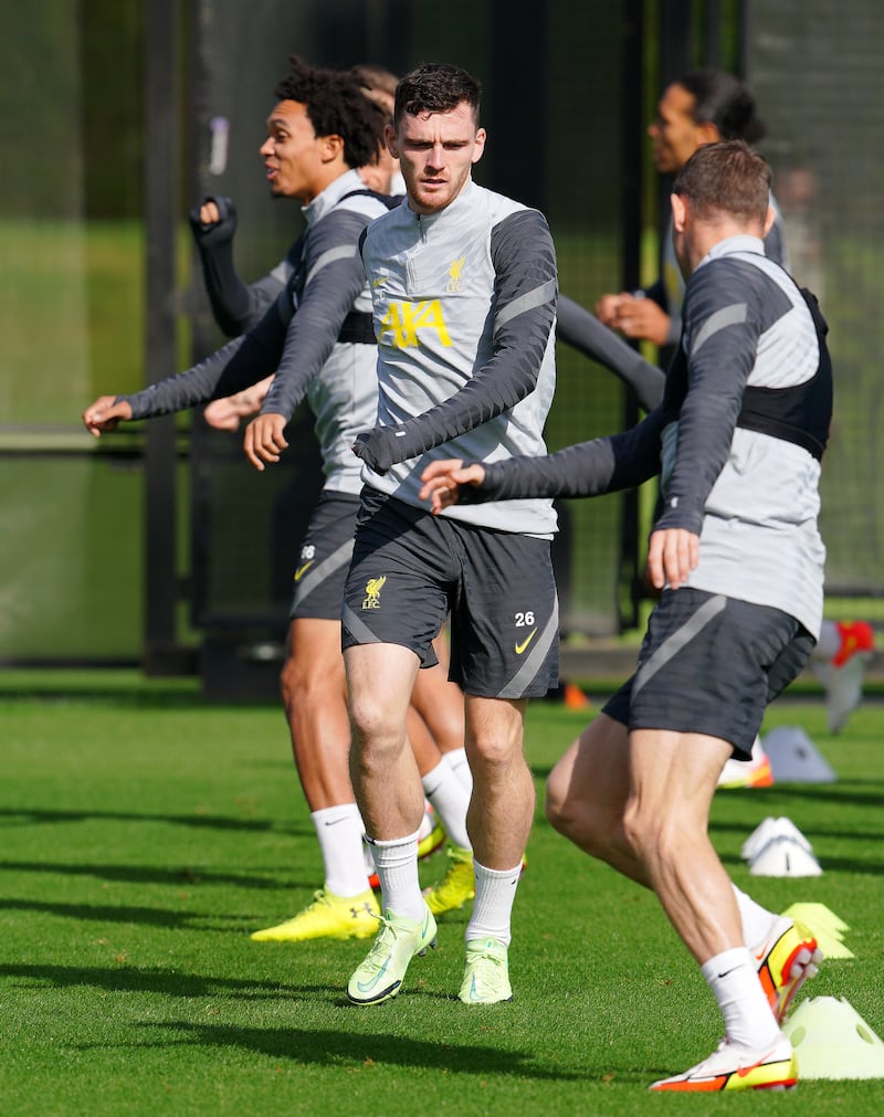 Liverpool defender Andrew Robertson. PA