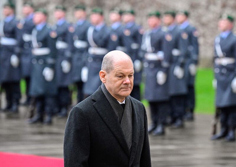 Olaf Scholz's records are among millions kept in the archives of the East German Stasi. AFP