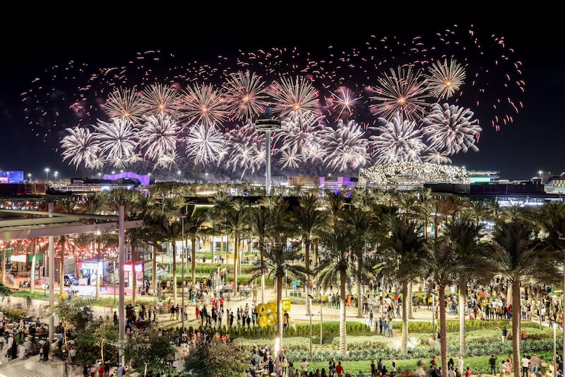 Firework display during UAE National Day and the Golden Jubilee celebrations. Photo: Expo 2020 Dubai