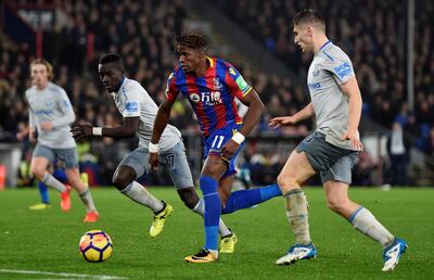 Soccer Football - Premier League - Crystal Palace vs Everton - Selhurst Park, London, Britain - November 18, 2017  Crystal Palace's Wilfried Zaha in action  Action Images via Reuters/Alan Walter  EDITORIAL USE ONLY. No use with unauthorized audio, video, data, fixture lists, club/league logos or "live" services. Online in-match use limited to 75 images, no video emulation. No use in betting, games or single club/league/player publications. Please contact your account representative for further details.