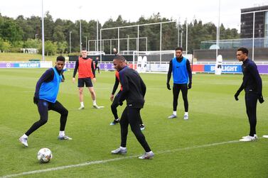 Marcus Rashford and Raheem Sterling could well play more significant roles for England in the Uefa Nations League semi-finals. Marc Atkins / Getty Images