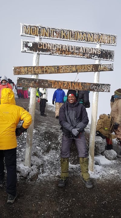 Melvyn on a recent trip to climb Mount Kilimanjaro in Tanzania.