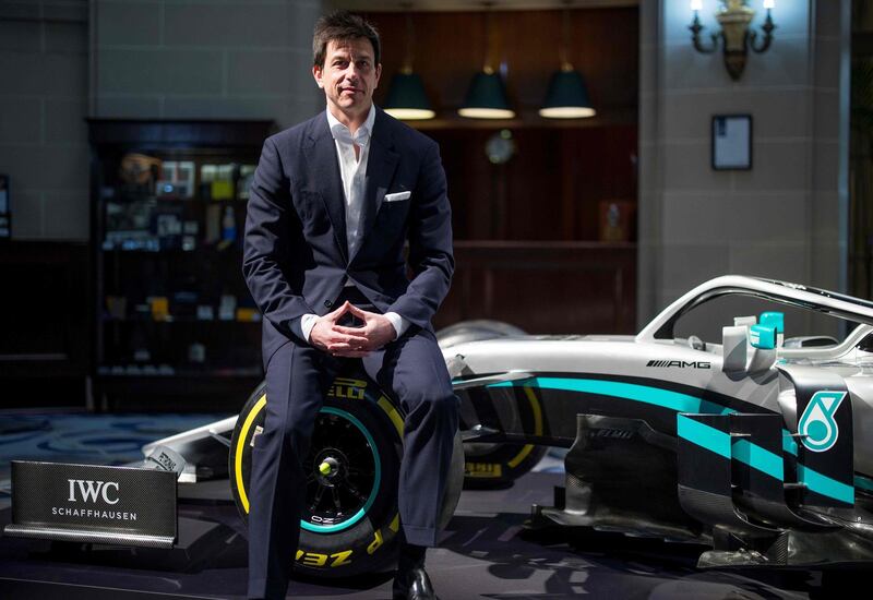 Mercedes AMG Petronas F1 Team's team principal Toto Wolff poses for a photograph during a media event to reveal the team's new livery for the upcoming 2020 season, at the Royal Automobile Club in London on February 10, 2020. Mercedes Formula 1 boss Toto Wolff said on Monday that his team's tie-up with Lewis Hamilton is the "obvious pairing", with the future of the six-time world champion still unclear on the eve of the new season. "It is the obvious pairing going forward," said Wolff as Mercedes unveiled a five-year partnership with Jim Ratcliffe's chemicals company Ineos in London. / AFP / Tolga AKMEN

