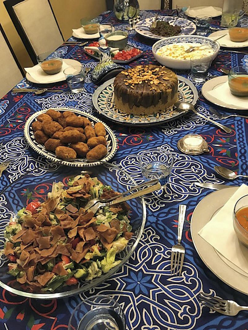 An assortment of dishes on Tamara's table. Tamara Alrifai