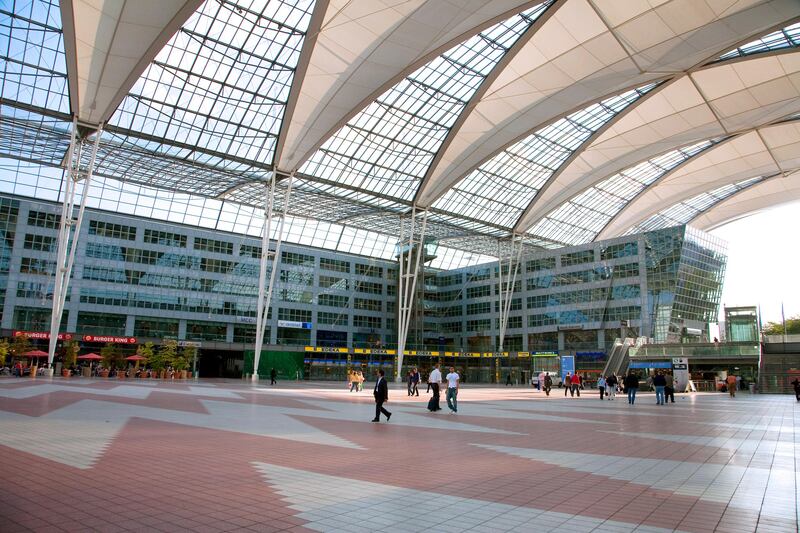 22 Jan 2012, Munich, Germany --- Terminal 2 of the Munich International Airport, Bavaria, Germany --- Image by © Peter Langer/Design Pics/Corbis
