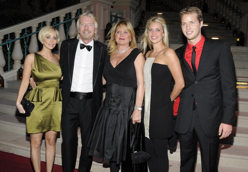 Singer Natalie Imbruglia, Sir Richard Branson, Lady Joan Branson, Holly Branson and Sam Branson. Photo: Getty