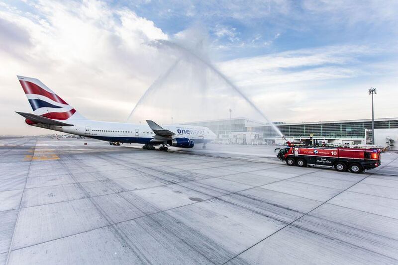 A British Airways flight was the first to use Concourse D. Courtesy Dubai Airports