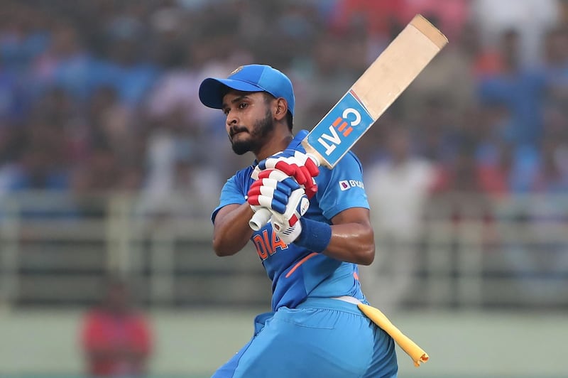 Shreyas Iyer scored 53 off 32 balls during the second ODI in Visakhapatnam. AFP