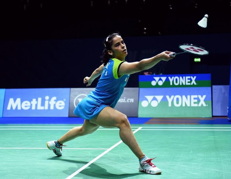 Saina Nehwal enjoyed some support from her native India during the Destination World Superseries Finals on Wednesday. Chris Lee / Getty Images

