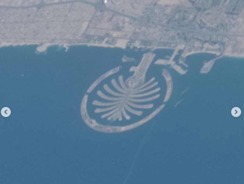 The Palm Jumeirah as taken from space. Courtesy ISS