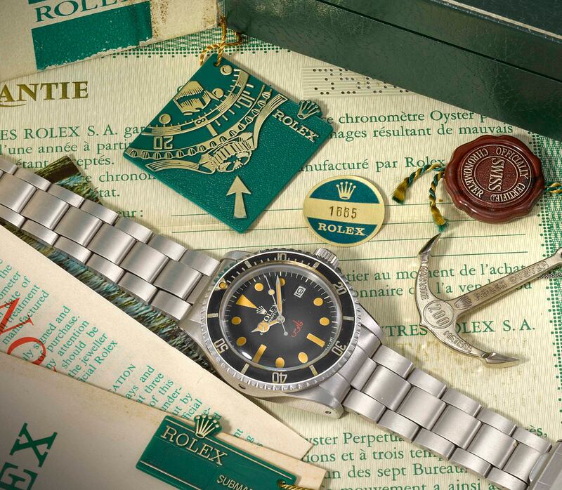 The 1665 Sea-Dweller with ‘Qaboos’ dial that was made for the Sultan of Oman in around 1973. Photo: Christie's