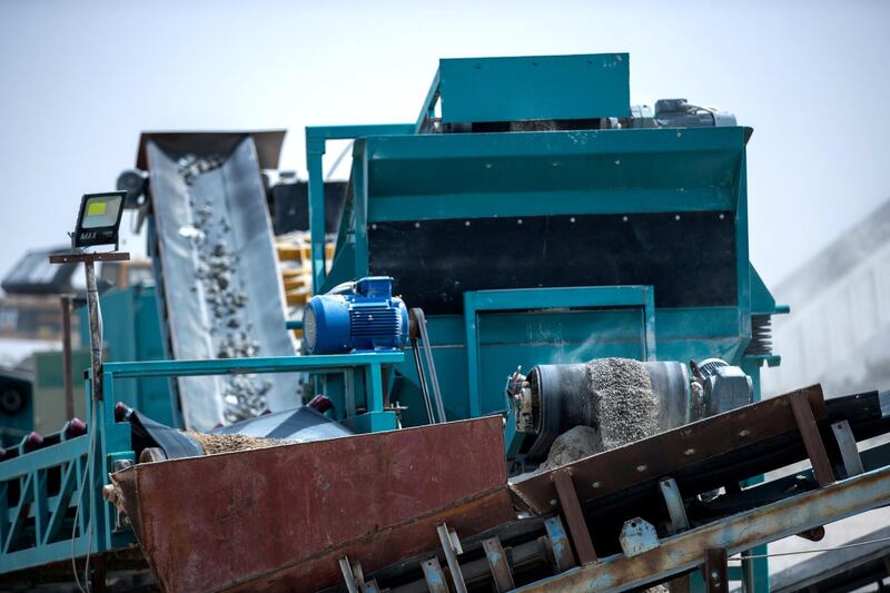 Abu Dhabi, United Arab Emirates, March 10, 2021.  A tour of the Ghayathi waste crusher facility in Al Dhafra region.
Victor Besa/The National
Section:  NA
Reporter:  Haneen Dajani