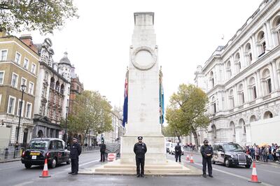 The march organisers said they would re-route it away from the Cenotaph war memorial. PA 