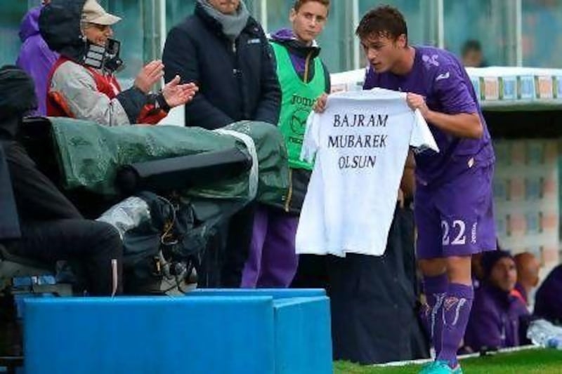 An observant Muslim, Adem Ljajic wished everyone Eid Mubarak through a message on a T-shirt after scoring against Lazio.