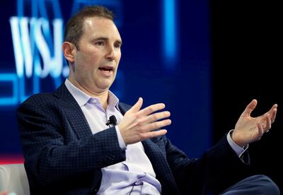 Amazon's chief executive Andy Jassy speaks at a conference in California. Reuters