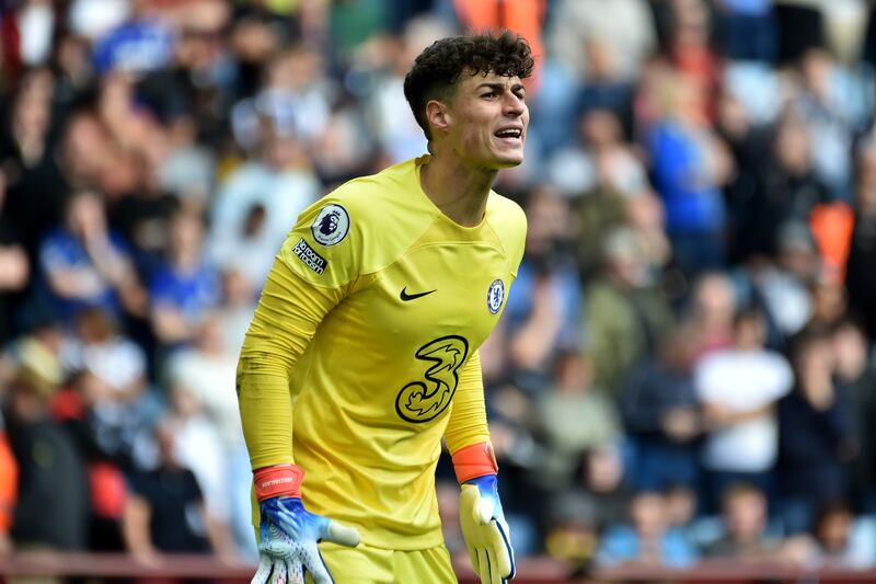 CHELSEA RATINGS: Kepa Arrizabalaga - 9. Outstanding performance. His treble save from McGinn, Ramsey and Ings on 26 minutes was sheer class. Produced and even better save from an Ings header from point-blank range after half an hour. AP 