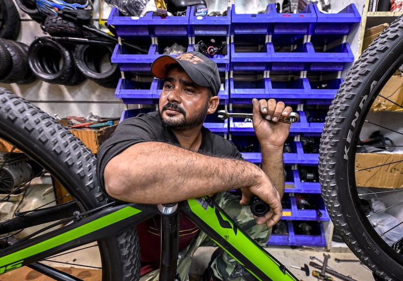 Showkat Khan is a professional bicycle and trading bike mechanic who has been repairing and assembling bikes in Pakistan since he was 15