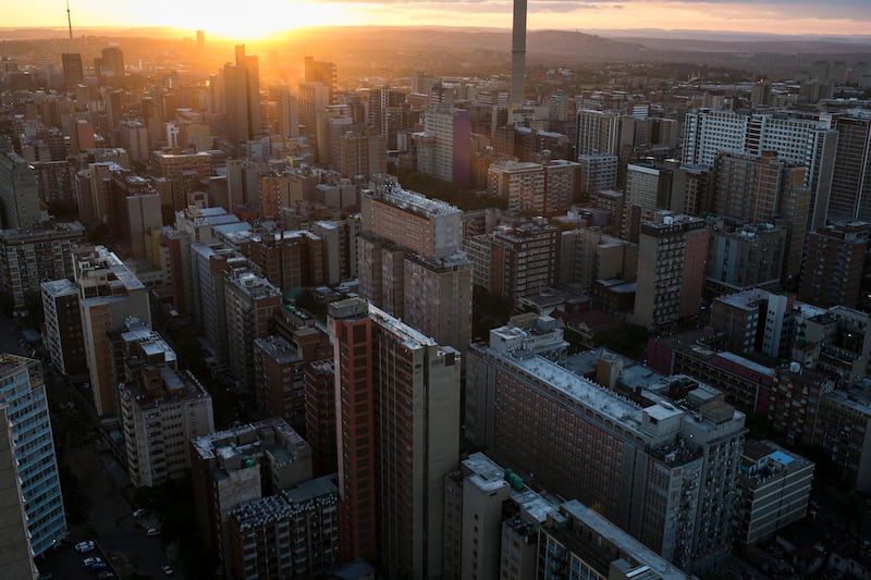 This April 6, 2018 photo shows downtown Johannesburg, South Africa. Some of Johannesburgâ€™s decaying blocks have been turned into upscale venues with art galleries and coffee shops, the first steps to restoring vibrancy to the cityâ€™s downtown that many fled in the waning years of apartheid, or white minority rule, which ended in the early 1990s. (AP Photo/Bram Janssen)