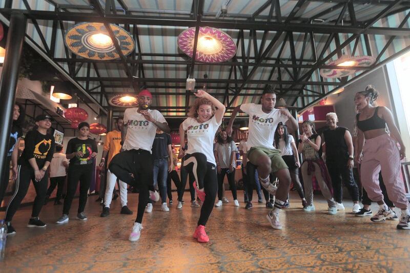 Afrobeats by Moto Dancers during the Dubai Fitness Challenge 2019 