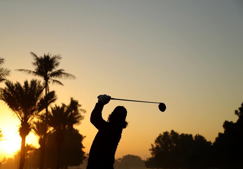 Kristoffer Broberg of Sweden tees-off on the 10th during Day 1. Getty