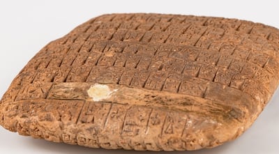 An ancient tablet from Syria was seized by German police. Photo: LKA BW