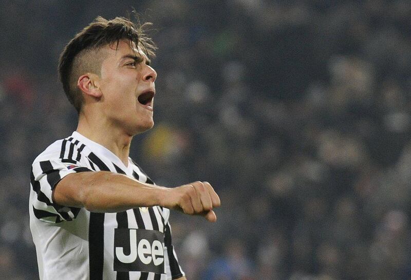 Paulo Dybala celebrates scoring the lone goal in Juventus' win over AS Roma in Serie A on Sunday. Giorgio Perottino / Reuters / January 24, 2016