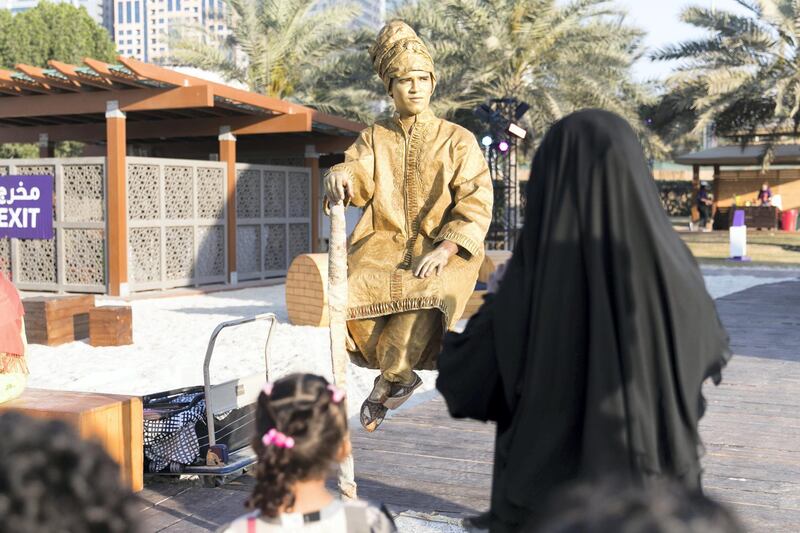 ABU DHABI, UNITED ARAB EMIRATES - MARCH 22, 2018. 

The Mother of the Nation Festival.

Organised by the Department of Culture and Tourism, the festival is a celebration of the life of Sheikha Fatima bint Mubarak, wife of UAE Founding Father Sheikh Zayed, chairwoman of the General Women's Union, president of the Supreme Council for Motherhood and Childhood, and Supreme Chairwoman of the Family Development Foundation

(Photo: Reem Mohammed/ The National)

Reporter: 
Section:  NA 