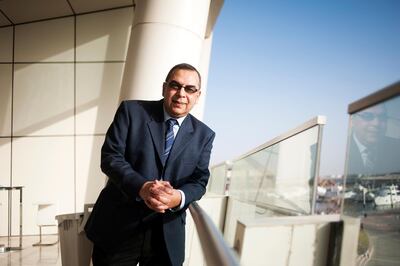 Dubai, Mar 09, 2012 -- Egyptian author Ahmed Khaled Towfik is photographed at the Emirates Airline Festival of Literature at the InterContinental Festival City in Dubai, March 9, 2012. (Sarah Dea/ The National)