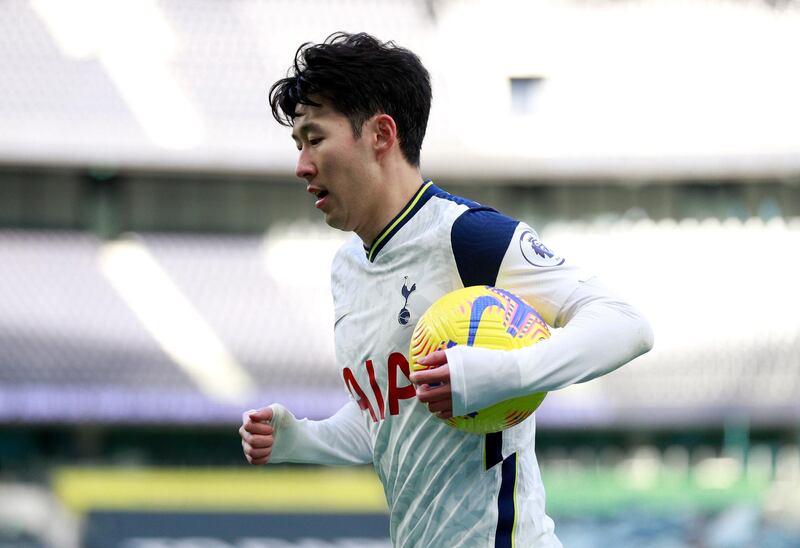 Left midfield: Son Heung-min (Tottenham) – His magnificent double act with Harry Kane continued when the South Korean finished beautifully from the Englishman’s cross against Leeds. Getty