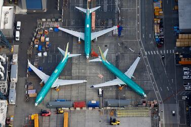 Boeing 737 MAX aircraft parked on the tarmac at the Boeing Factory in Renton, Washington, US. Reuters.