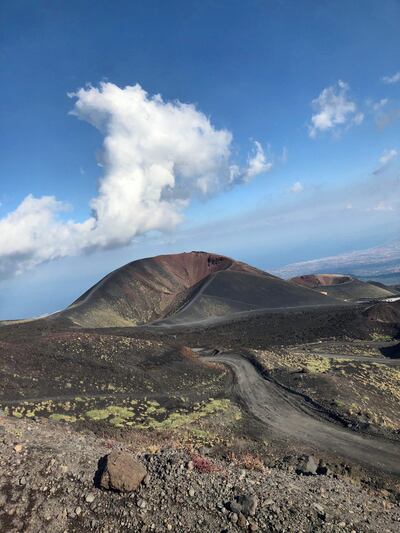Mount Etna is an active volcano on the east coast of Sicily. Melinda Healy 