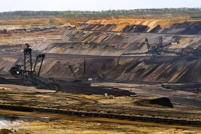 Extracting coal from an open cast mine near Immerath, western Germany. The country has pledged to phase out coal by 2038. Getty