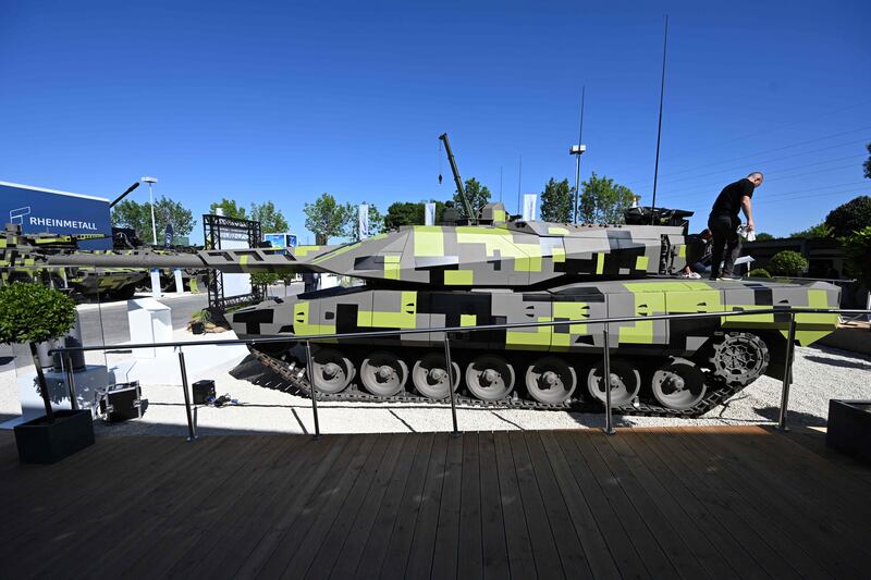 The KF-51 tank from German manufacturer Rheinmetall was revealed at the Eurosatory arms fair in Paris. Photo: AFP