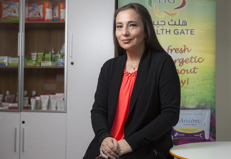 Maya Alghaith is the co-founder of Health Gate, which designs and produces its own natural sanitary products in the UAE. Antonie Robertson / The National