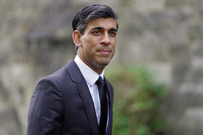 Britain's Chancellor Rishi Sunak declined to give Boris Johnson his full backing in a tweet, only saying he was right to apologise and that he supports his request for patience on the inquiry. Photo: PA
