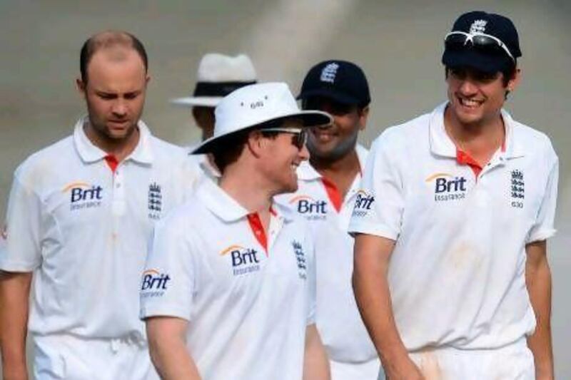 Jonathan Trott, left, and Alastair Cook opening for England can free up up space low down the order.