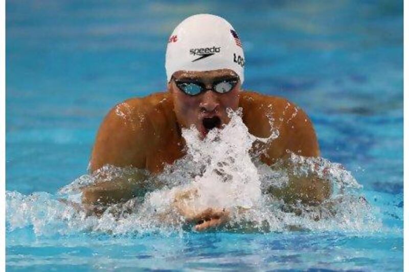 Ryan Lochte on his way to a world record last night in the 200-metre individual medley.
