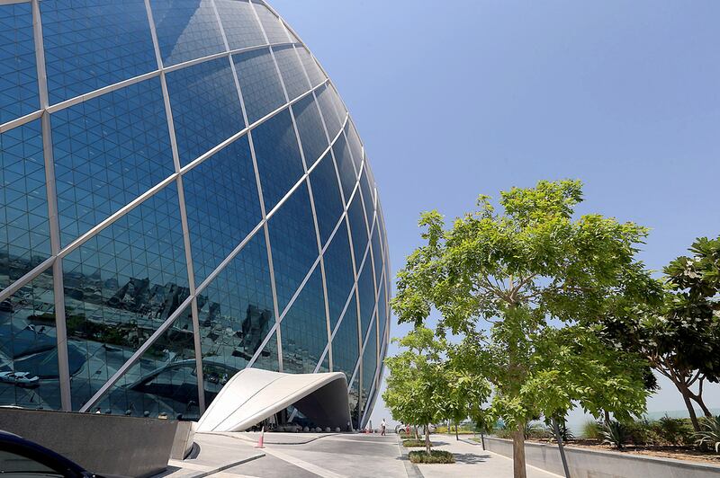 Aldar's offices in Abu Dhabi. The developer's equity-free programme provides a gateway for tech start-ups to gain access to the UAE market. Delores Johnson / The National