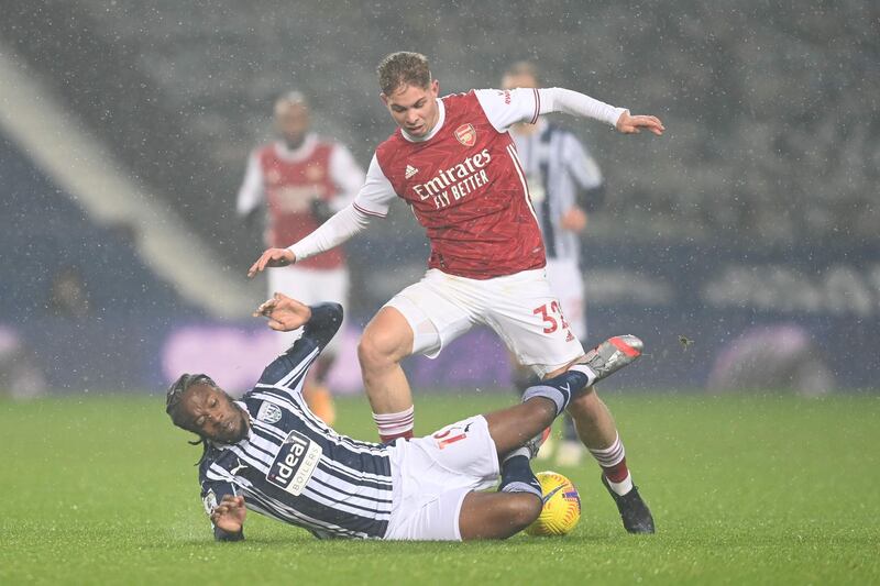 Emile Smith-Rowe 8 – The 20-year-old impressed again and looked very neat and tidy in and around the West Brom box. He played a huge part in Arsenal’s second, squaring the ball for Saka to tap home. AFP