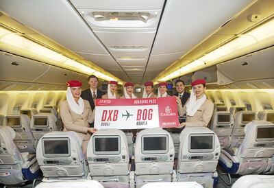 Emirates launched daily services to Bogota via Miami on June 3. Photo: Emirates
