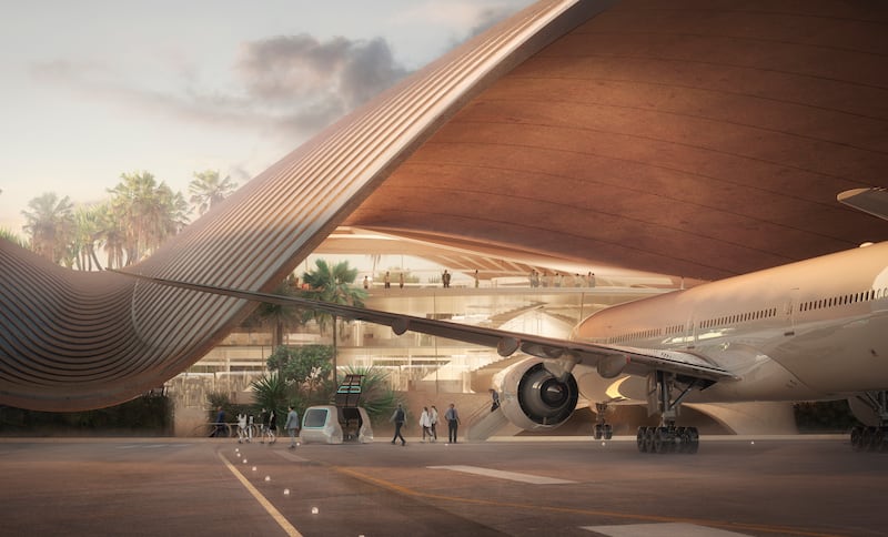 An artist's impression of the Red Sea International airport, which is expected to handle up to one million passengers a year by 2030. Photo: TRSDC