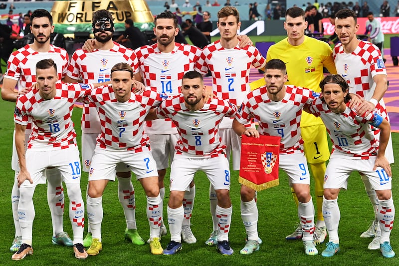 Croatia's starting XI. EPA
