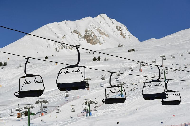 Closed ski lifts in Ponte di Legno, Italy. Reuters