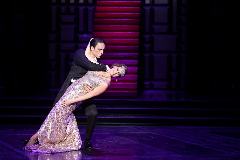 Julie Lea Goodwin, who plays the role of Hanna, with Alexander Lewis as her love interest Danilo Danilovich during dress rehearsals for Opera Australia's production of 'The Merry Widow' at Sydney Opera House on January 2, 2021. Getty Images