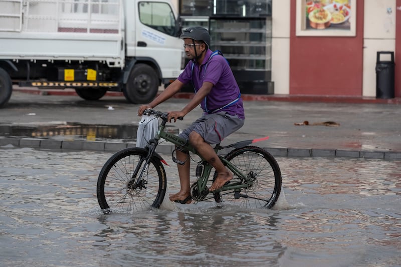 Parts of Dubai were flooded by heavy rain. Antonie Robertson / The National