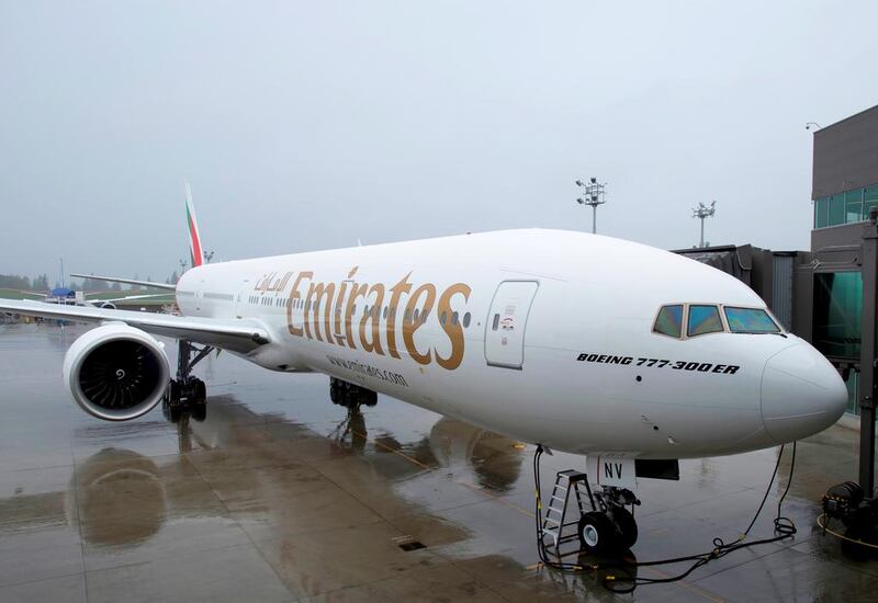 Emirates Airline's 100th 777-300ER. Courtesy Boeing