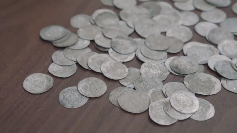 Thousands of ancient coins have been seized by the UAE authorities. Photo: Twitter screenshot