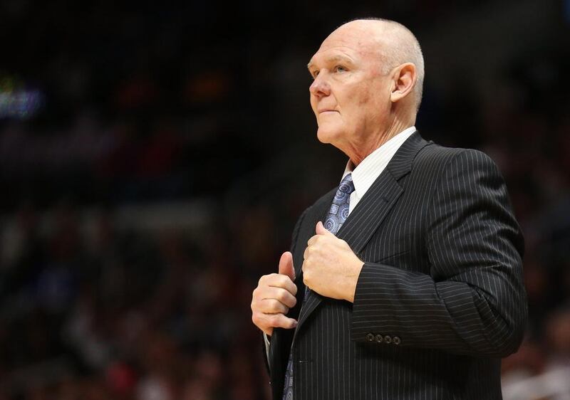 Coach George Karl of the Sacramento Kings looks on in the game with the Los Angeles Clippers at Staples Center on February 21, 2015 in Los Angeles, California. The Clippers won 126-99. Stephen Dunn/Getty Images/AFP