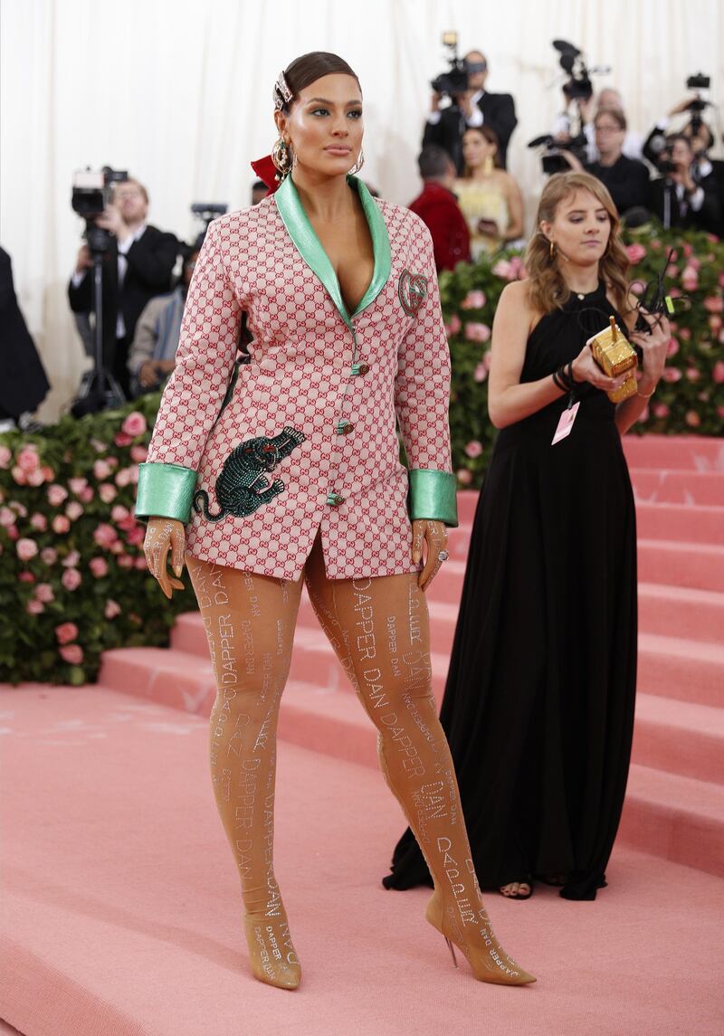 Model Ashley Graham arrives at the 2019 Met Gala in New York on May 6. EPA