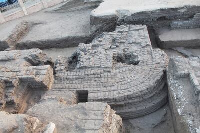 The new structure uncovered by an American mission at the Rameses II temple in Abydos. Reuters